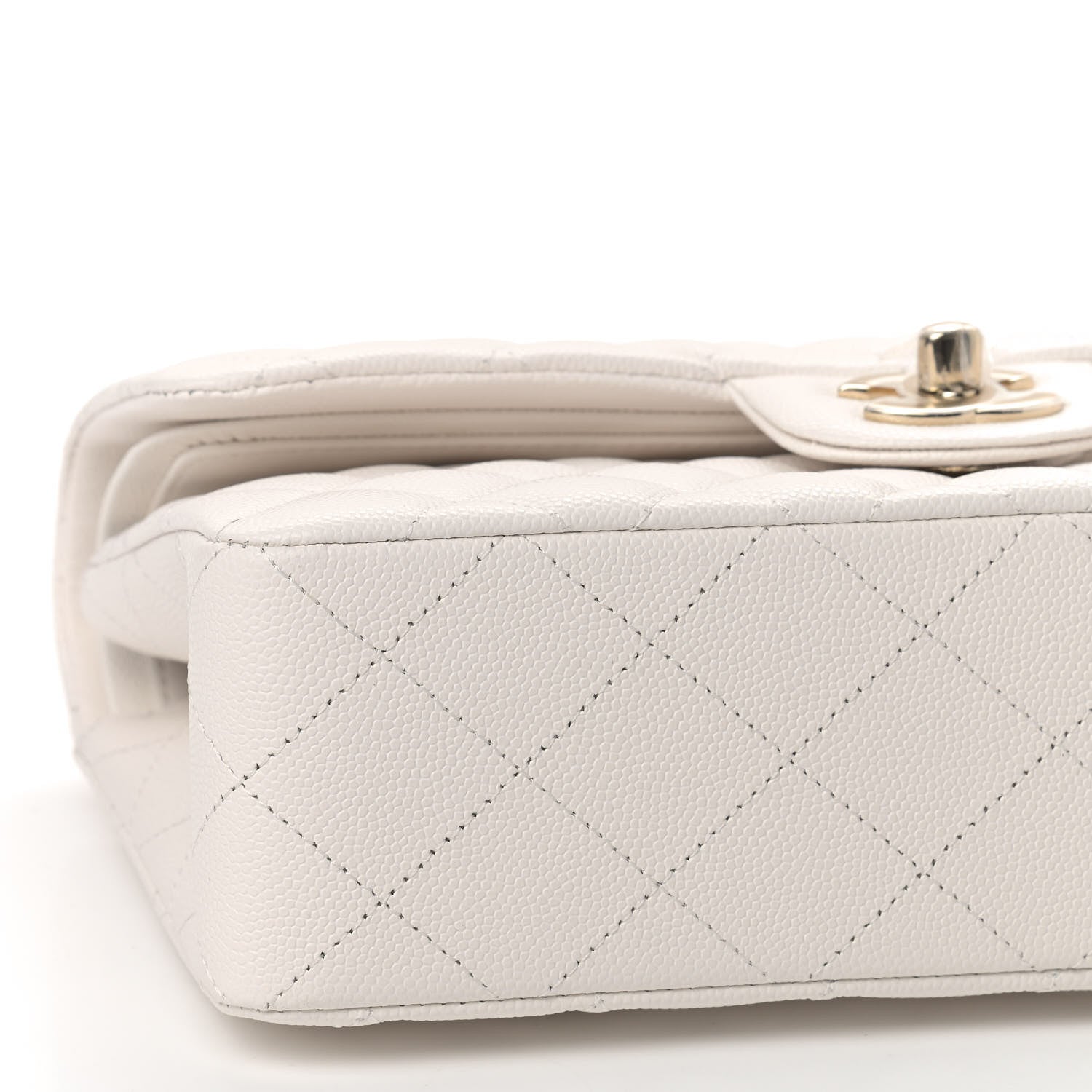 Chanel Caviar Quilted Small Double Flap White 6 of 9