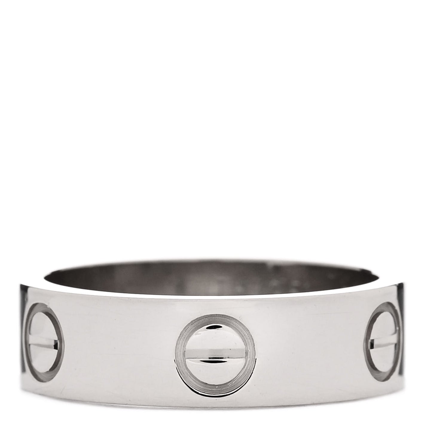 18K White Gold 5.5mm LOVE Ring 53 6.5