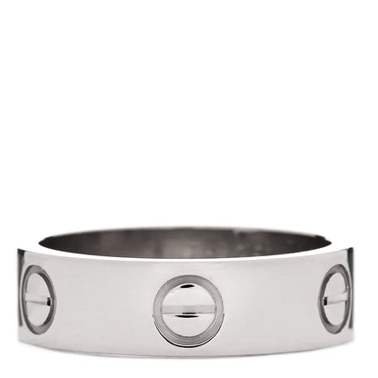 Cartier 18K White Gold 5.5mm LOVE Ring 53 6.5 1 of 5