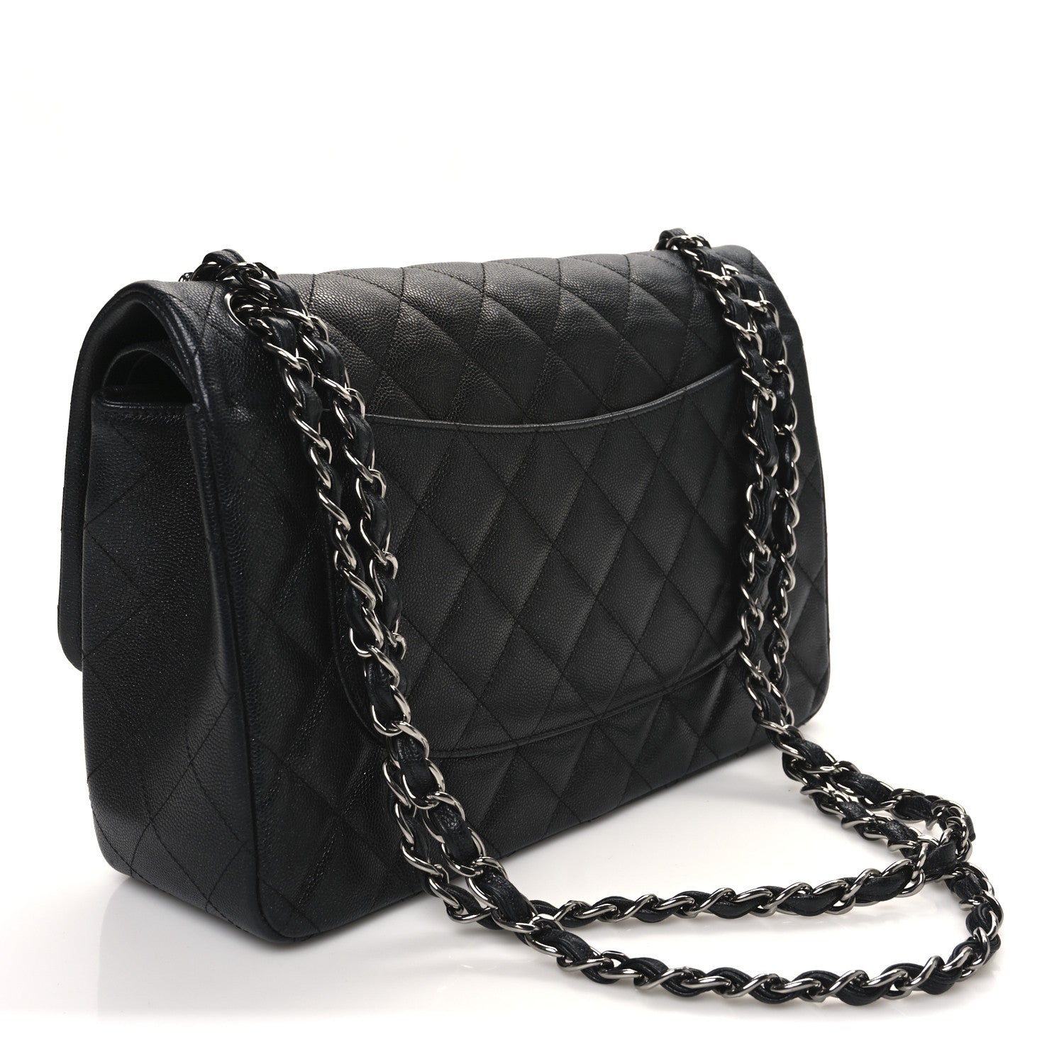 Chanel Iridescent Caviar Quilted Jumbo Double Flap Black 3 of 10