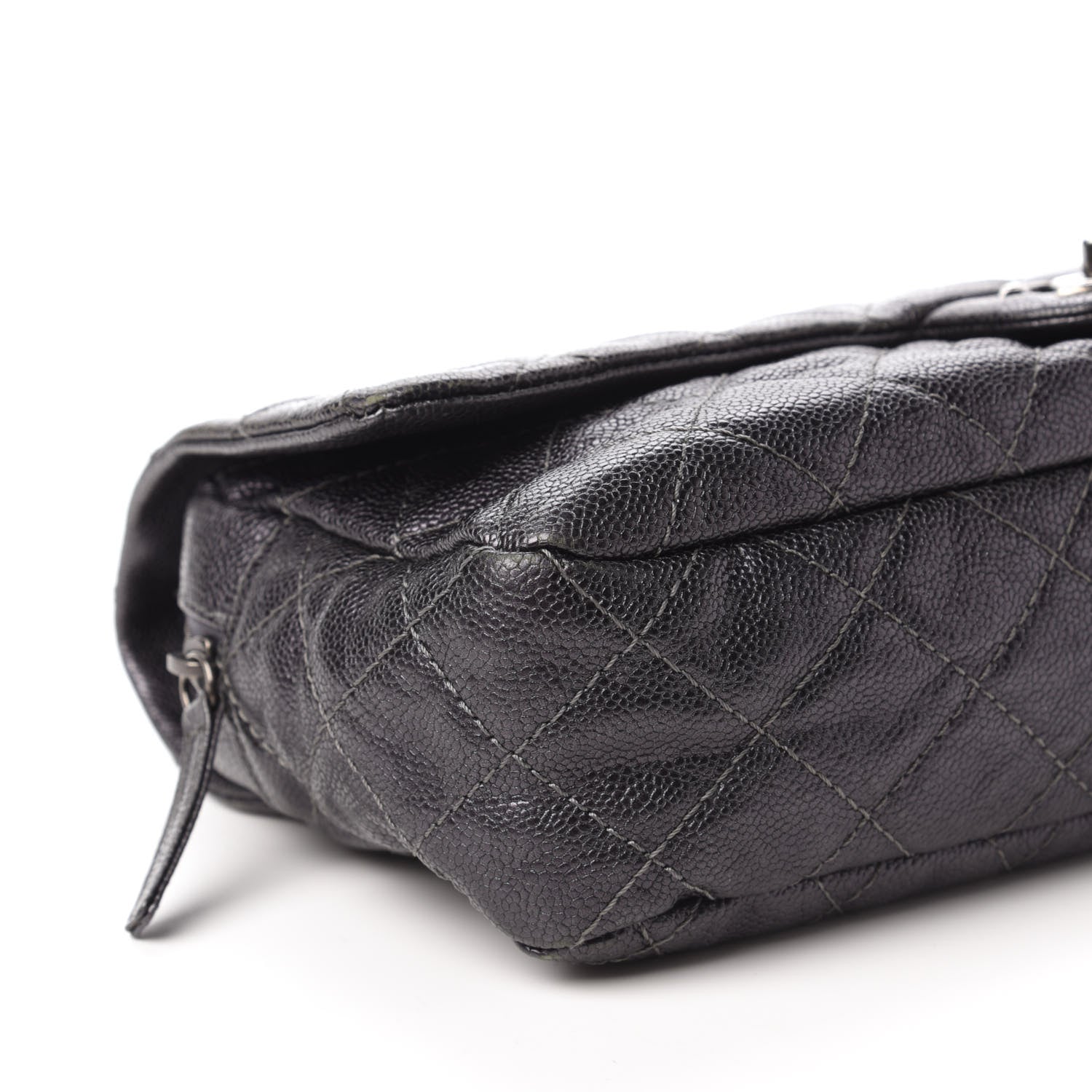 Chanel Iridescent Caviar Quilted Large Chic Flap Grey 6 of 10