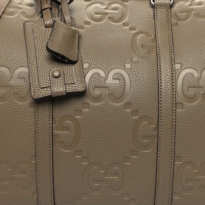 Gucci Piuma Calfskin Jumbo GG Embossed Large Duffle Bag Good Taupe 8 of 12