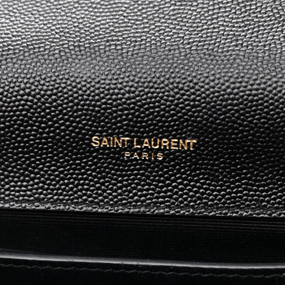 Saint Laurent Grain De Poudre Small Monogram Kate Satchel Black 6 of 12