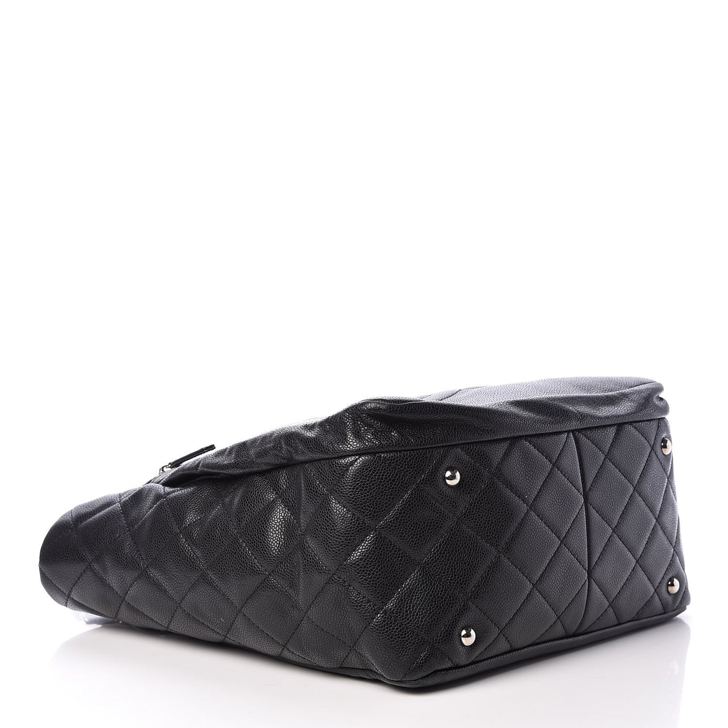 Soft Caviar Large Timeless CC Shopping Tote Black