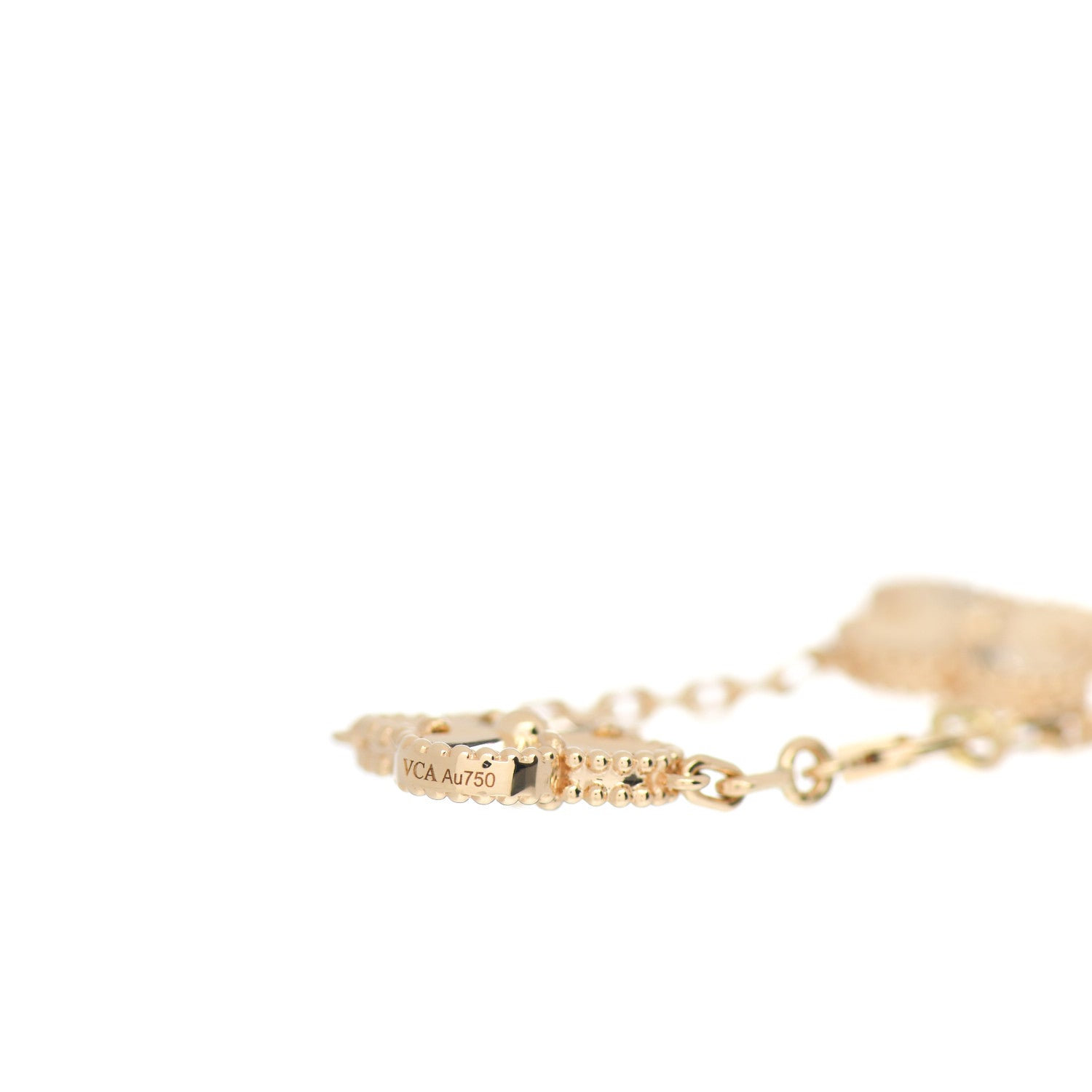 Van Cleef & Arpels 18K Yellow Gold 10 Motifs Guilloche Vintage Alhambra Necklace 5 of 5