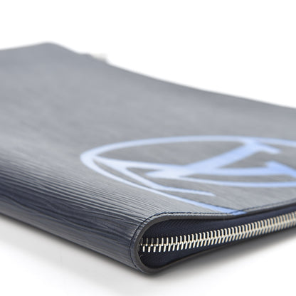 Louis Vuitton Epi Pochette Jour GM Blue 6 of 8