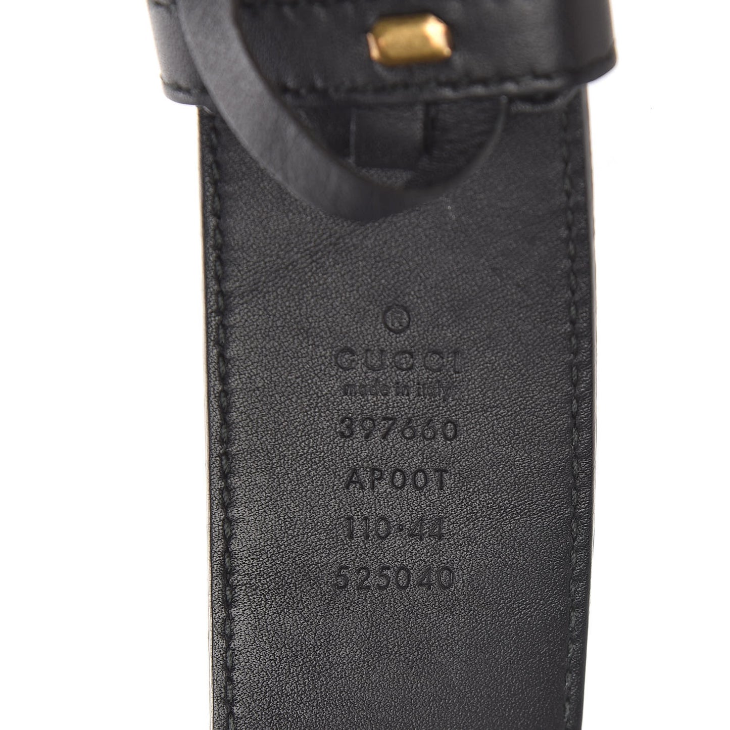 Moon Calfskin Double G 40mm Belt 110 44 Black