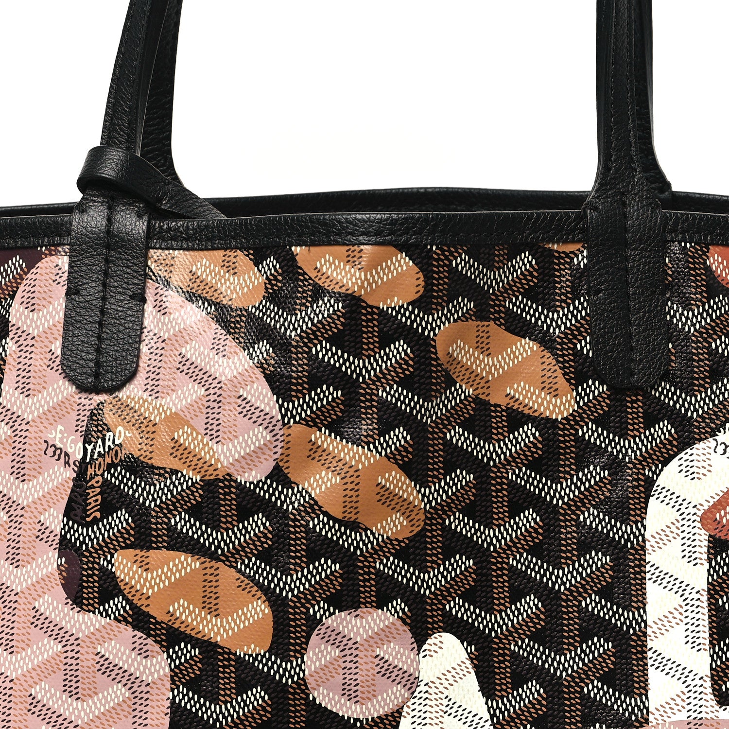 Goyard Goyardine Saint Louis Lettres Camouflage PM Black Pink Multicolor 9 of 11