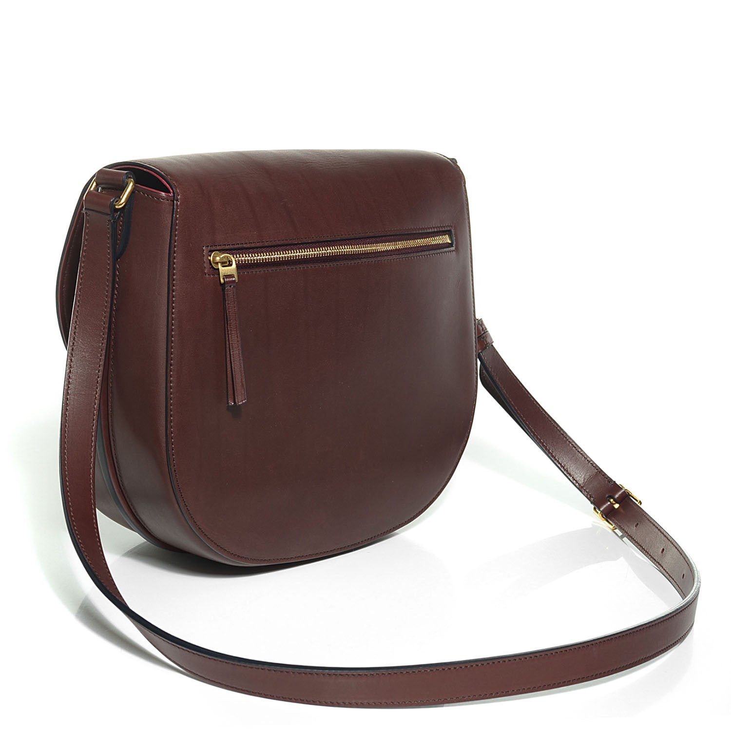 Celine Natural Calfskin Medium Trotteur Burgundy 3 of 8