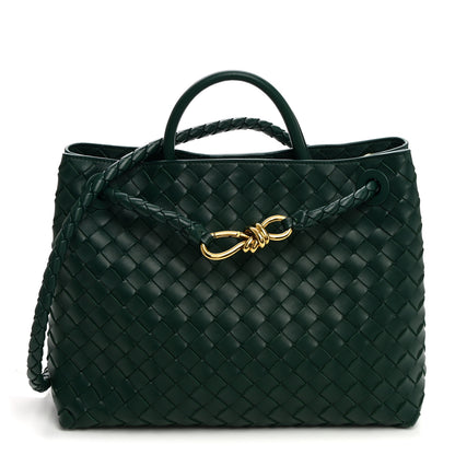 Bottega Veneta Nappa Intrecciato Medium Andiamo Shoulder Bag Emerald Green 1 of 9