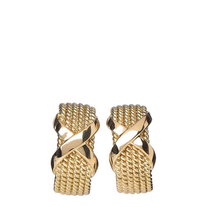 Tiffany 18K Yellow Gold Schlumberger Rope Six-Row Clip-On Earrings 1 of 5