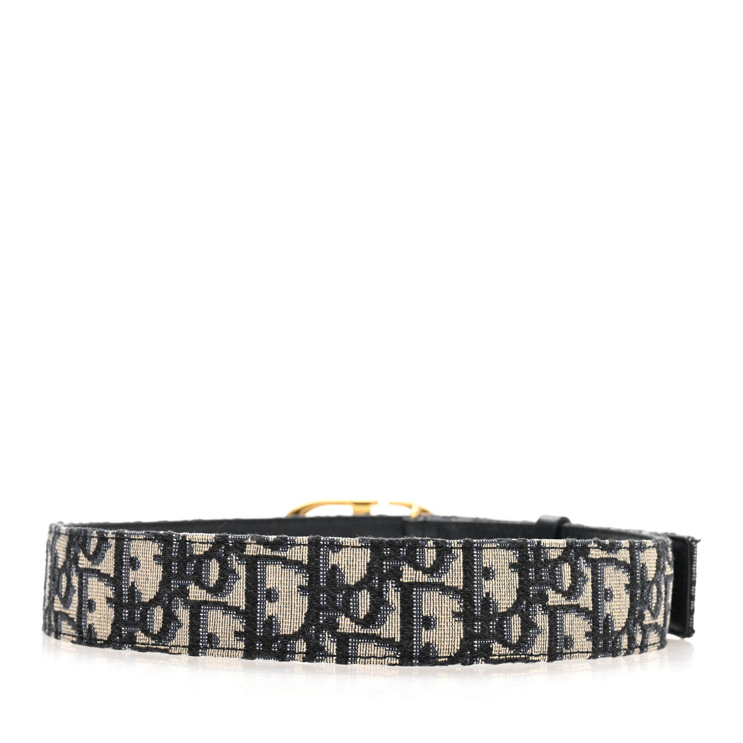Christian Dior Oblique 30 Montaigne 35mm Belt 70 28 Blue 2 of 6