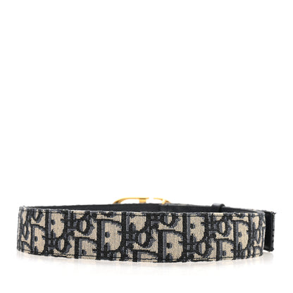 Christian Dior Oblique 30 Montaigne 35mm Belt 70 28 Blue 2 of 6