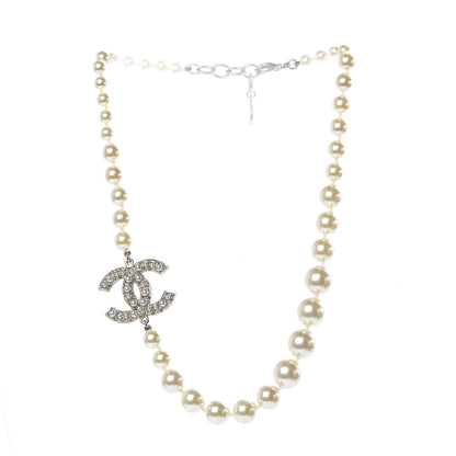 Chanel Pearl CC 100th Anniversary Necklace Light Gold 3 of 8