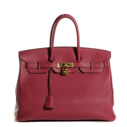 Hermes Togo Eclat Horseshoe Birkin 35 Rubis Vert Veronese 1 of 30