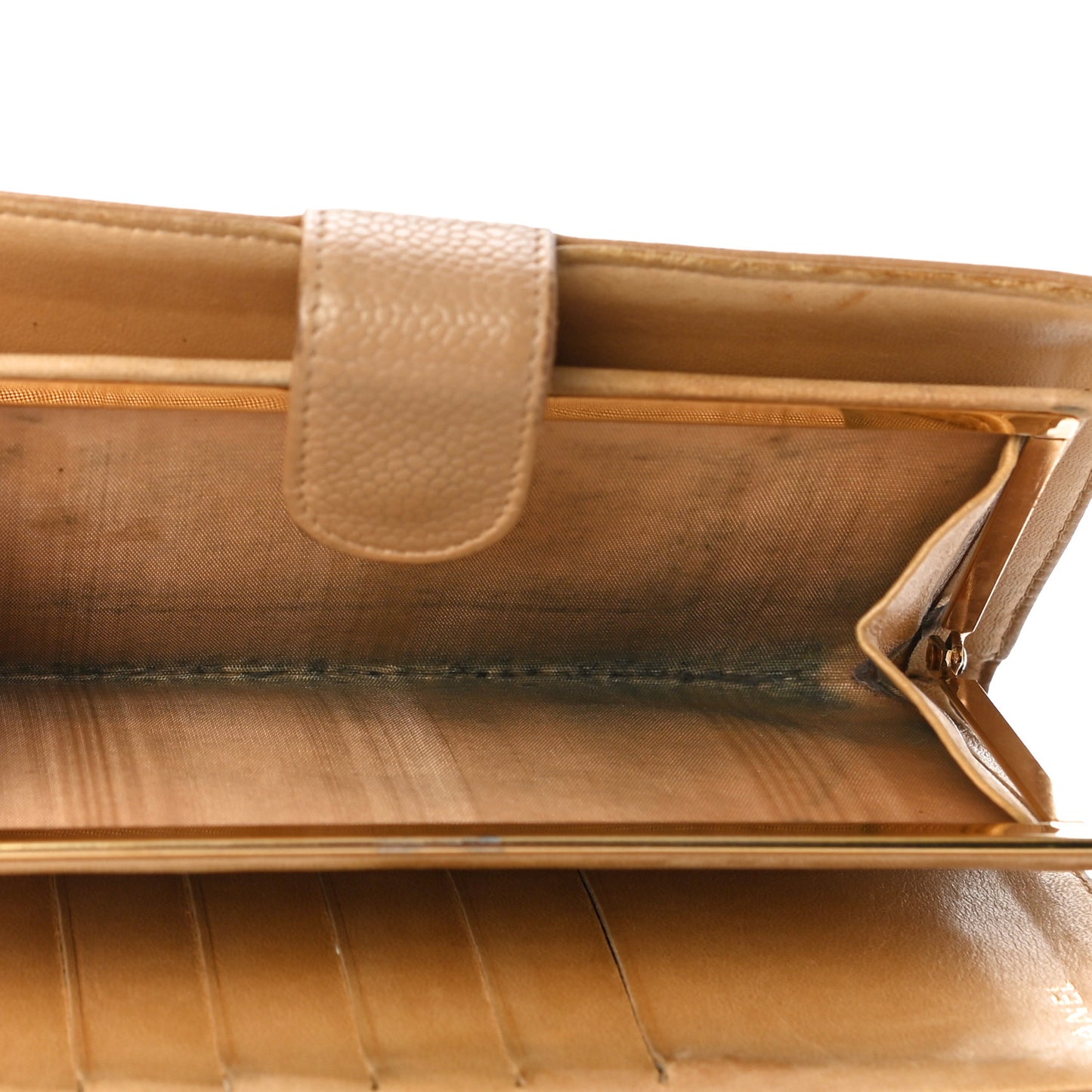 Caviar Timeless CC French Wallet Beige