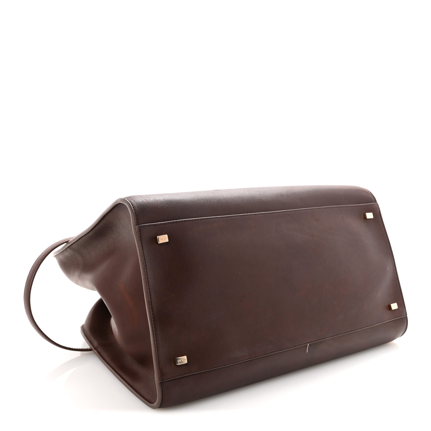 The Row Polished Saddle Calfskin Soft Margaux Belt 15 Burgundy 3 of 8