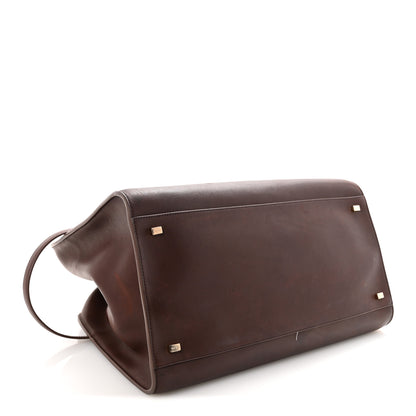 The Row Polished Saddle Calfskin Soft Margaux Belt 15 Burgundy 3 of 8