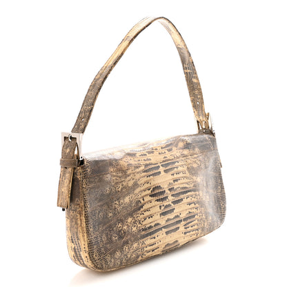 Fendi Iridescent Lizard Baguette Natural Multicolor 3 of 9