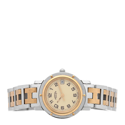 Hermes Stainless Steel 24mm Clipper Quartz Watch Gold 2 of 4