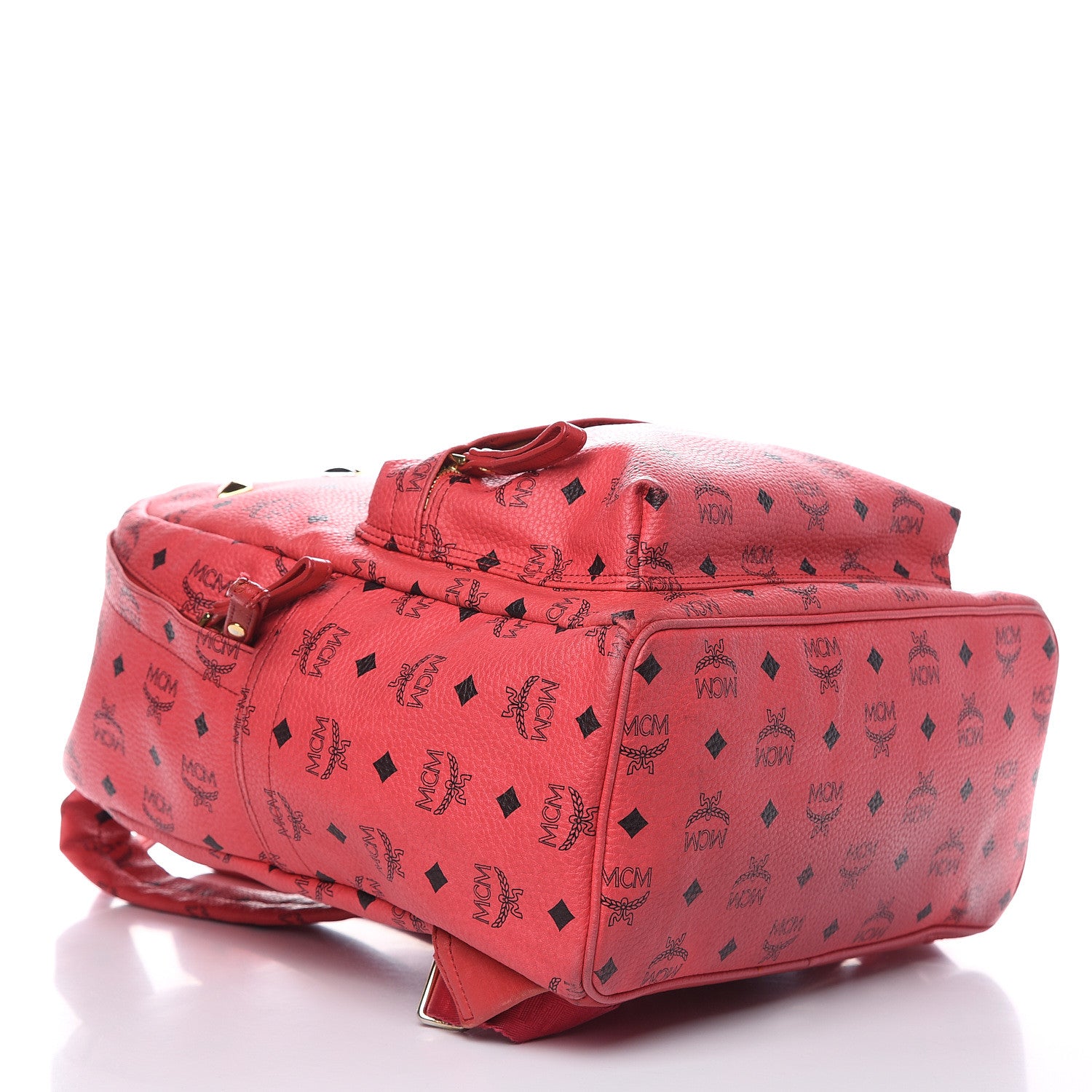 MCM Visetos Medium Sprinkle Stud Stark Backpack Corail 4 of 25