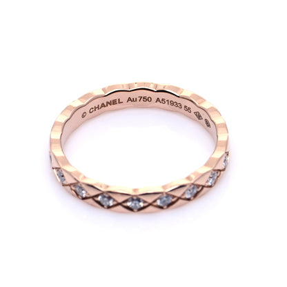 Chanel 18K Beige Gold Diamond Mini Coco Crush Ring 55 7.25 6 of 7