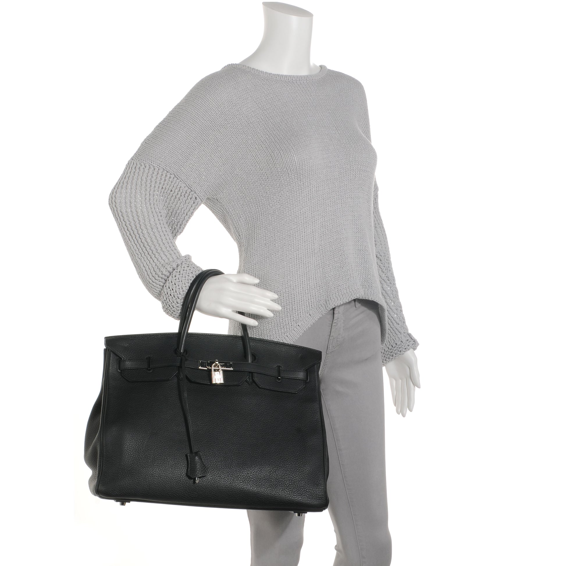 Hermes Taurillon Clemence Birkin 40 Black 2 of 9