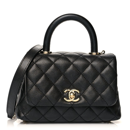 Chanel Caviar Quilted Extra Mini Coco Handle Flap Black 1 of 11