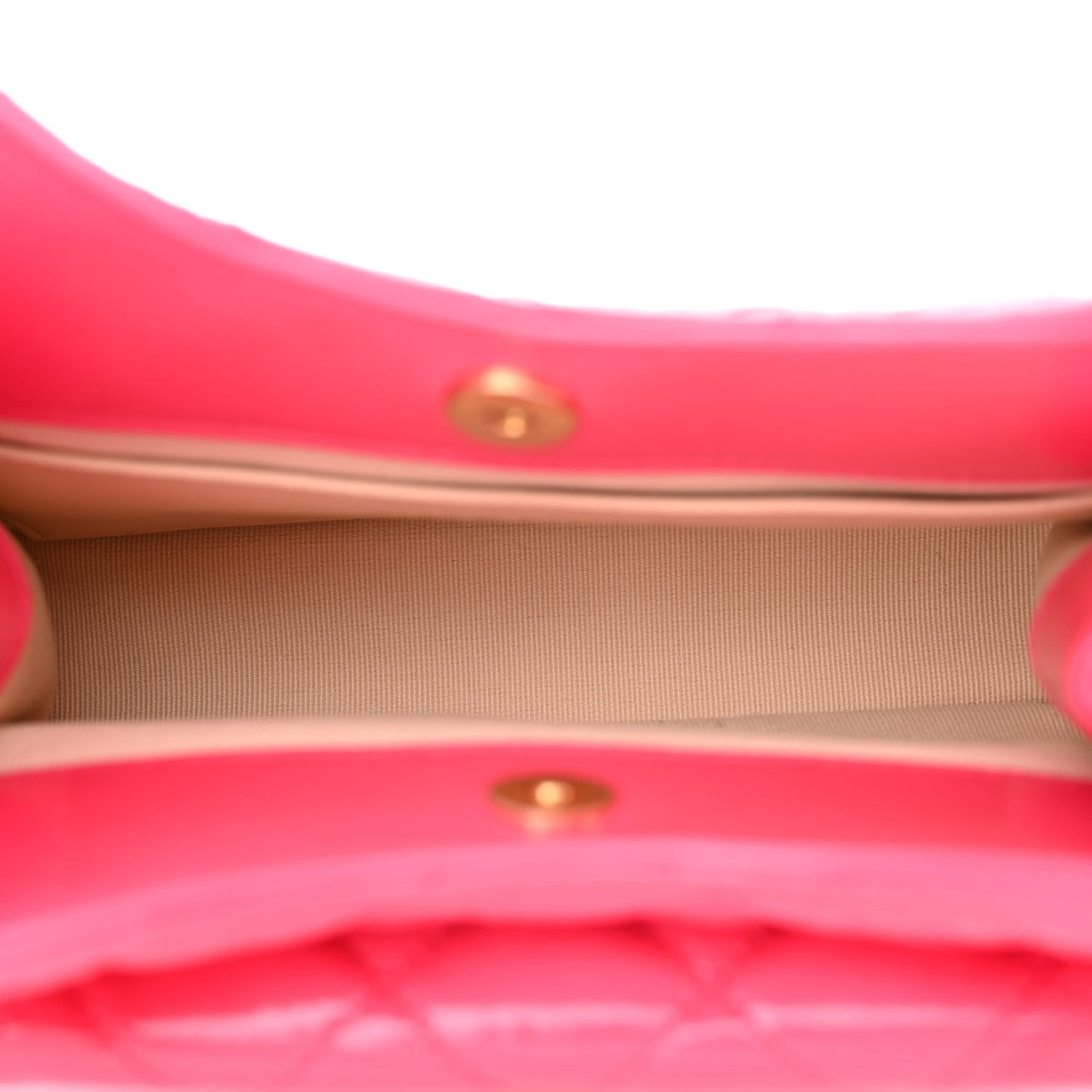 Shiny Crumpled Calfskin Quilted Small Wavy CC Hobo Pink