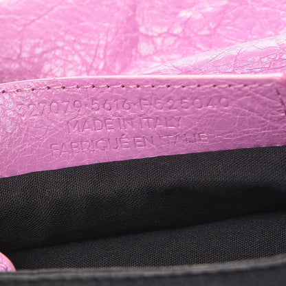 Balenciaga Agneau Giant 12 Gold Hardware Envelope Strap Clutch Rose Berlingot 7 of 12