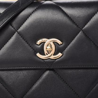 Chanel Lambskin Quilted Medium Trendy CC Flap Black 10 of 10