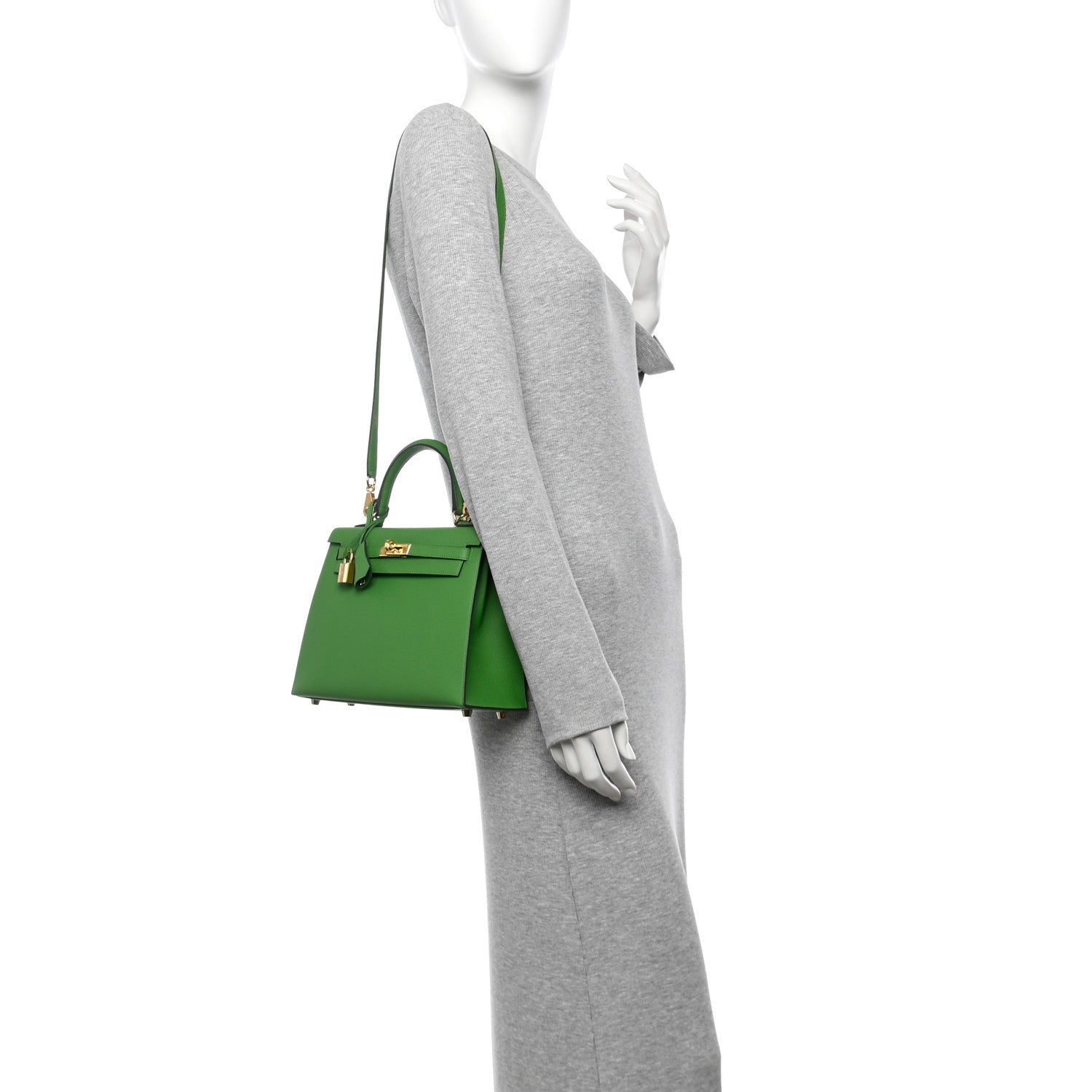 Hermes Epsom Kelly Sellier 25 Vert Yucca 2 of 11