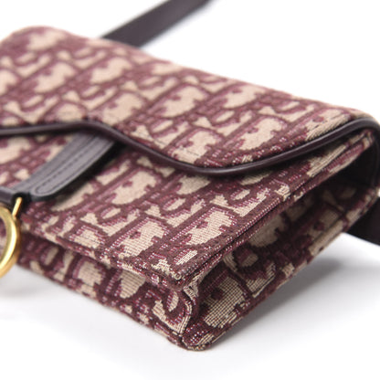 Christian Dior Oblique Saddle Belt Bag Bordeaux 7 of 11