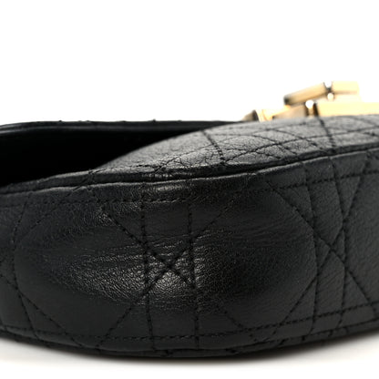 Christian Dior Grained Calfskin Cannage Diorling Wallet On Chain Black 9 of 10