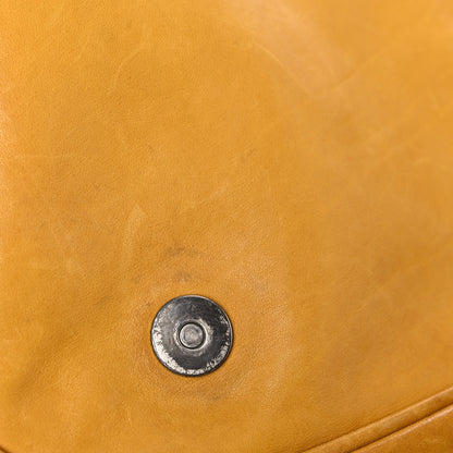 Christian Dior Calfskin Medium Gaucho Double Saddle Bag Yellow 17 of 26