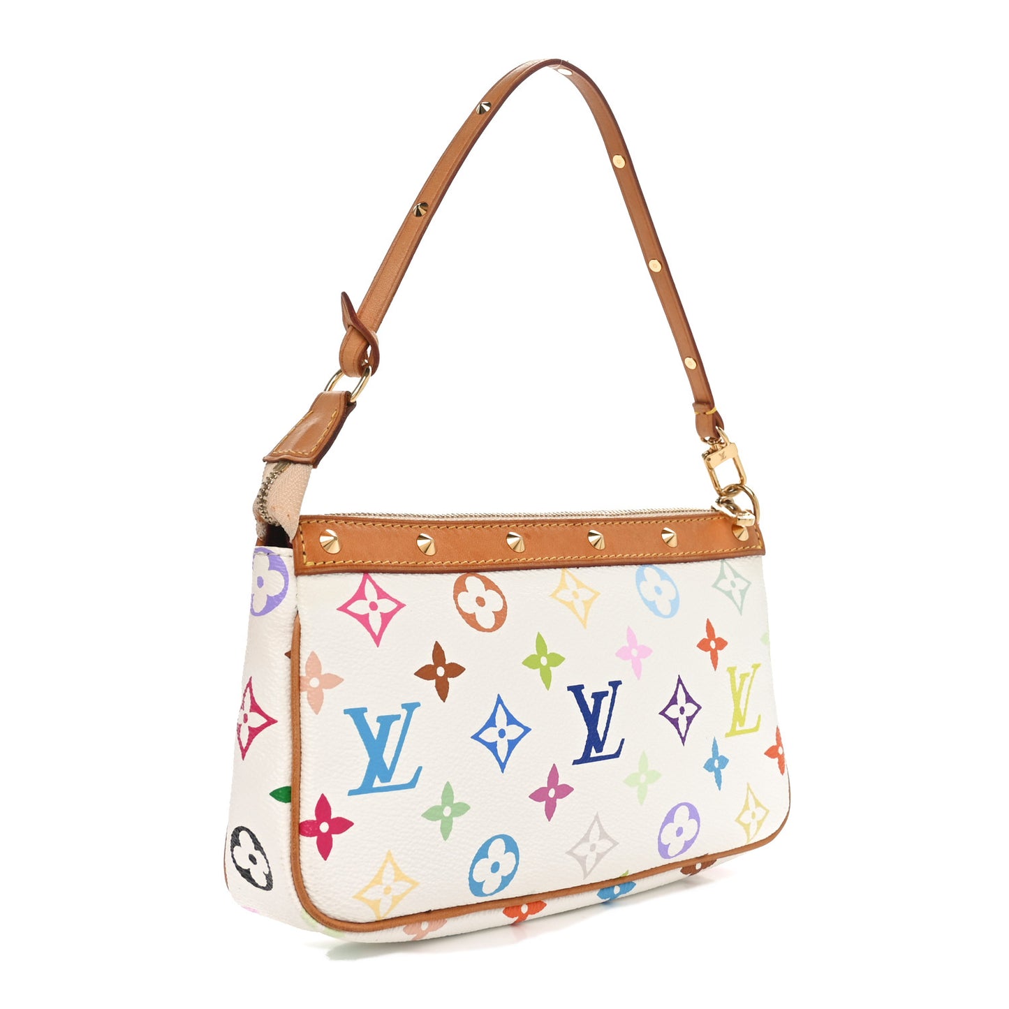 Monogram Multicolor Pochette Accessories White