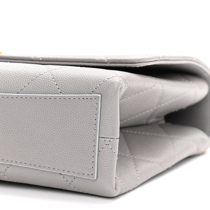 Chanel Caviar Quilted Bracelet On Chain Flap Grey 10 of 11