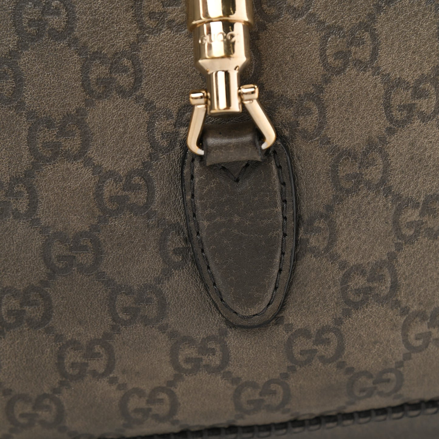 Guccissima Medium New Jackie Shoulder Bag Olive Green