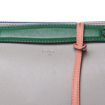 Fendi Vitello Dolce 4 Color Medium By The Way Boston Bag Grigio Polvere Emerald Multicolor 13 of 15