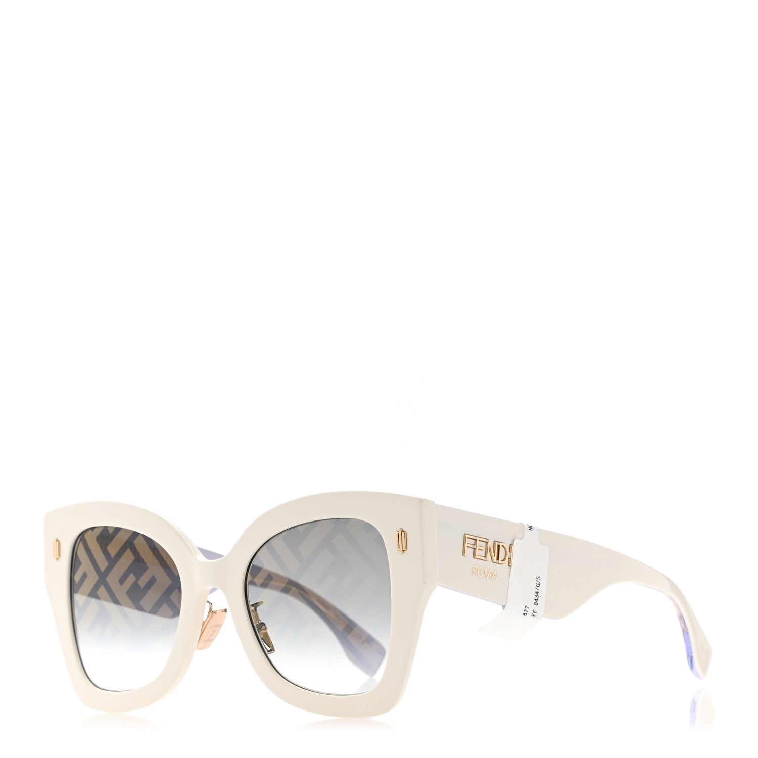 Fendi Acetate FF Sunglasses FF 0434/G/S White Gold 1 of 7