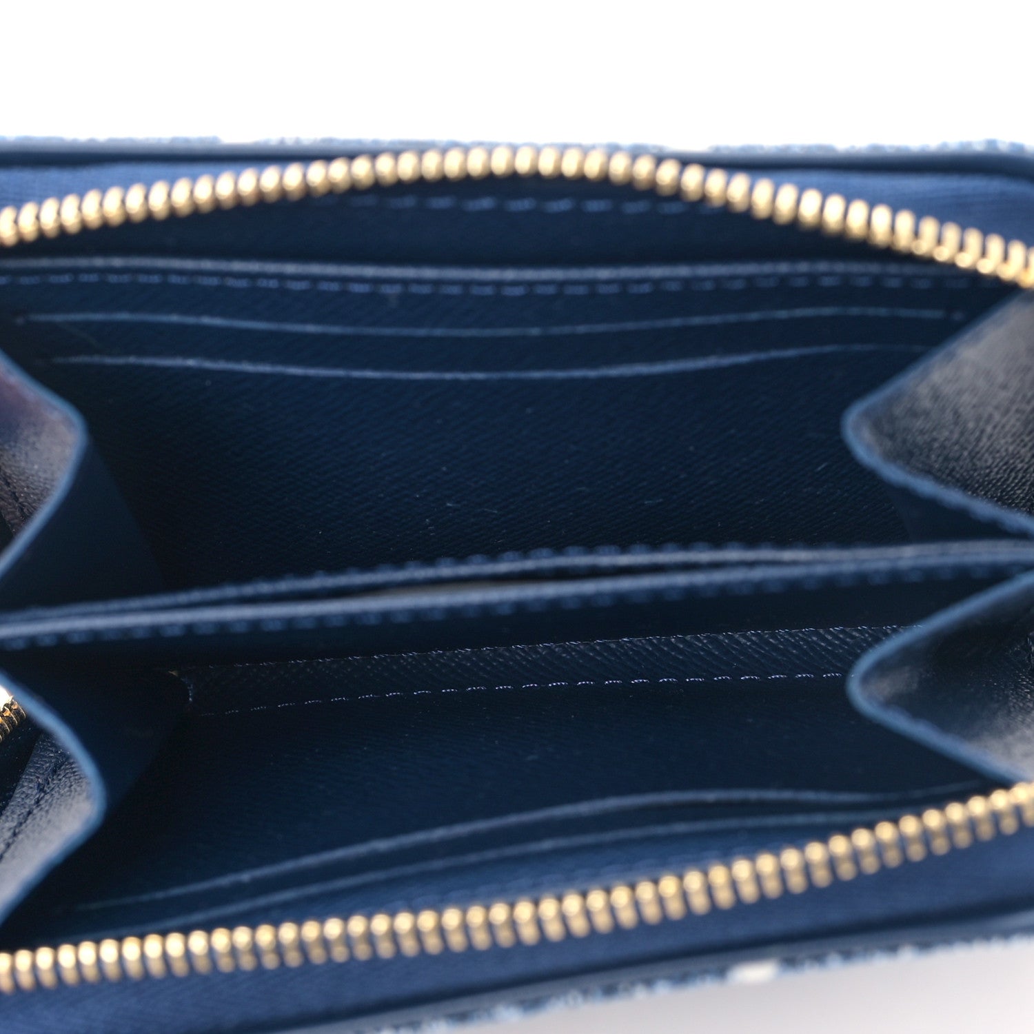 Louis Vuitton Denim Monogram Jacquard Zippy Coin Purse Bleu 5 of 9