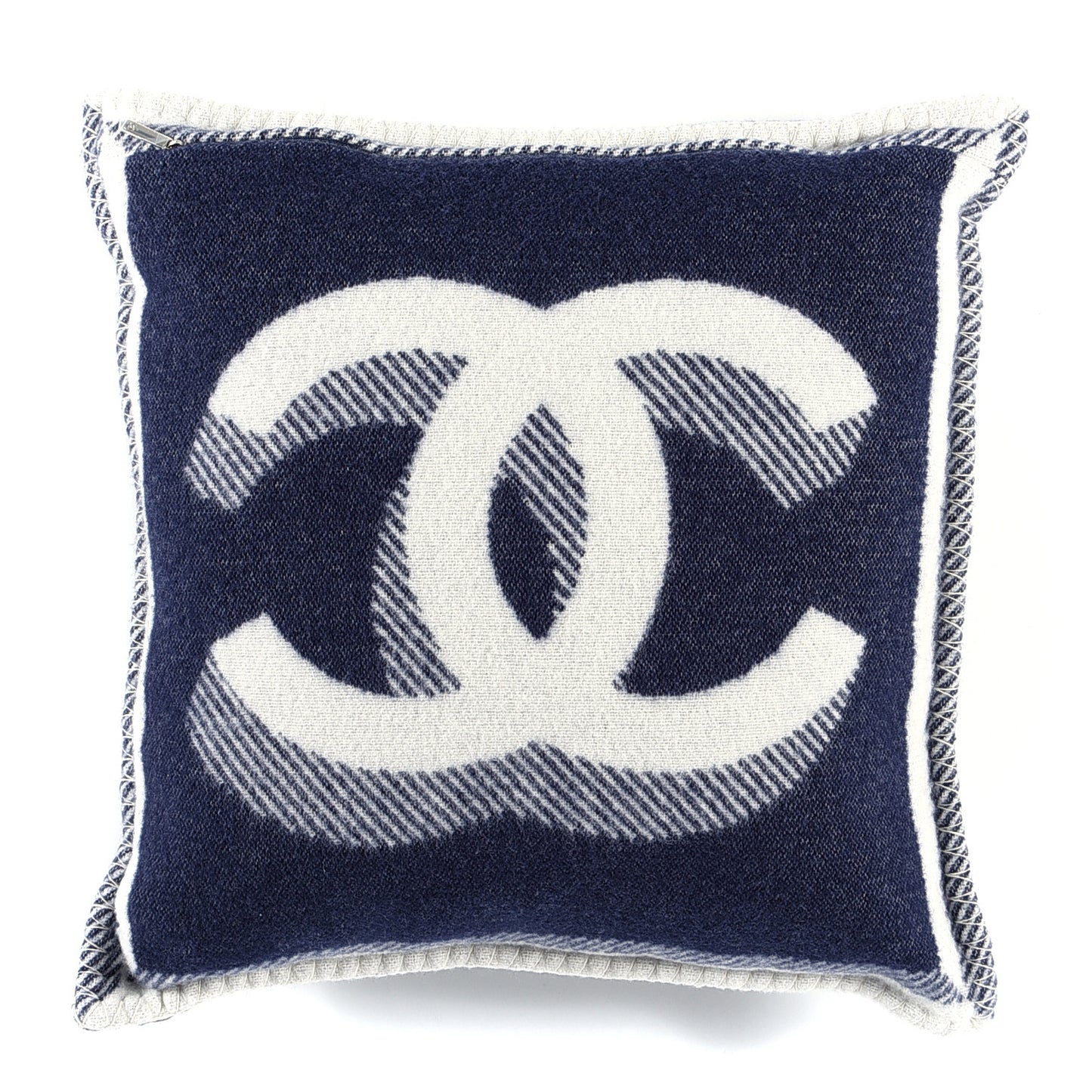 Merino Wool Cashmere CC Pillow Navy Blue