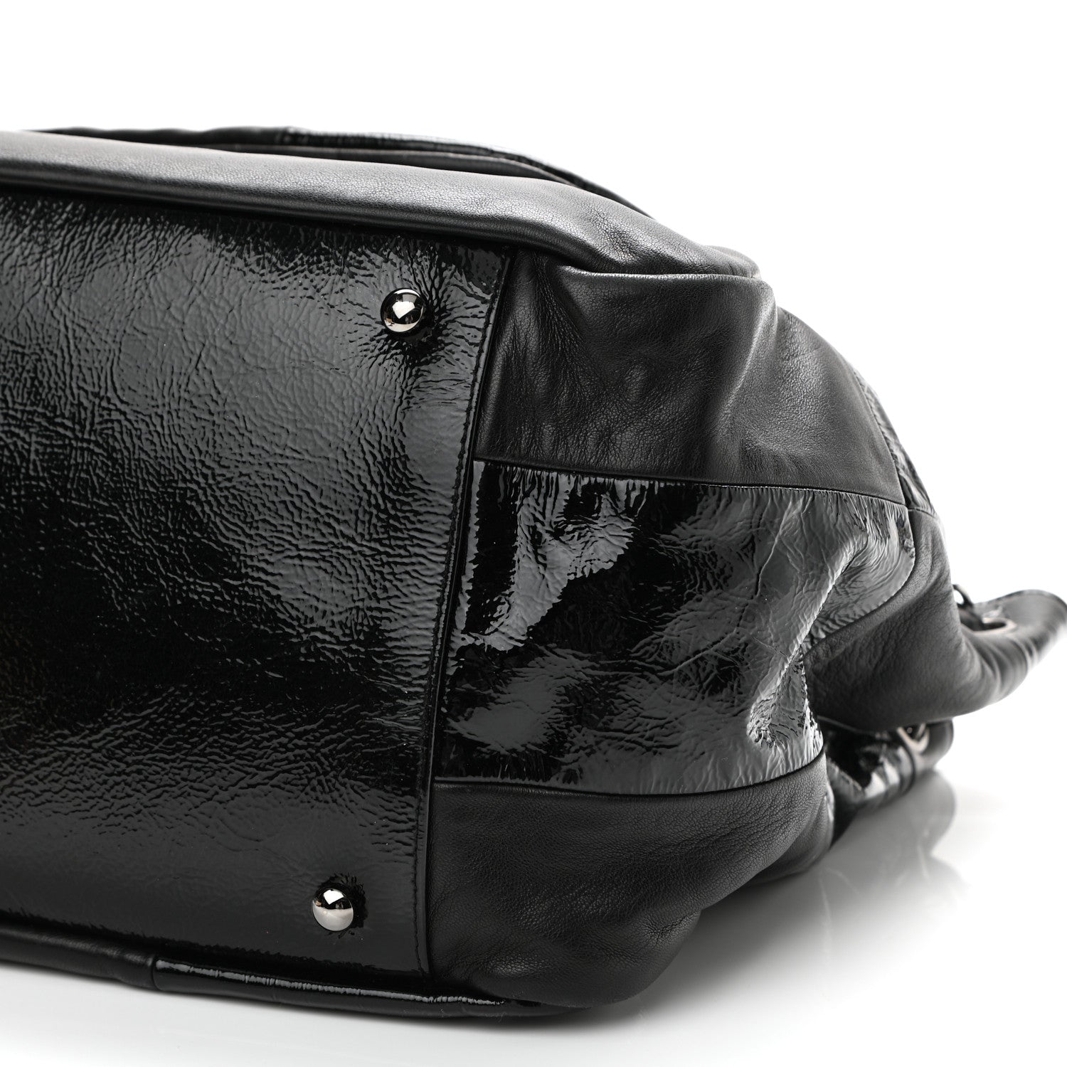 Chanel Lambskin Patent Calfskin Brooklyn Patchwork Flap Black 10 of 12