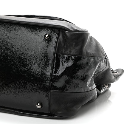 Chanel Lambskin Patent Calfskin Brooklyn Patchwork Flap Black 10 of 12