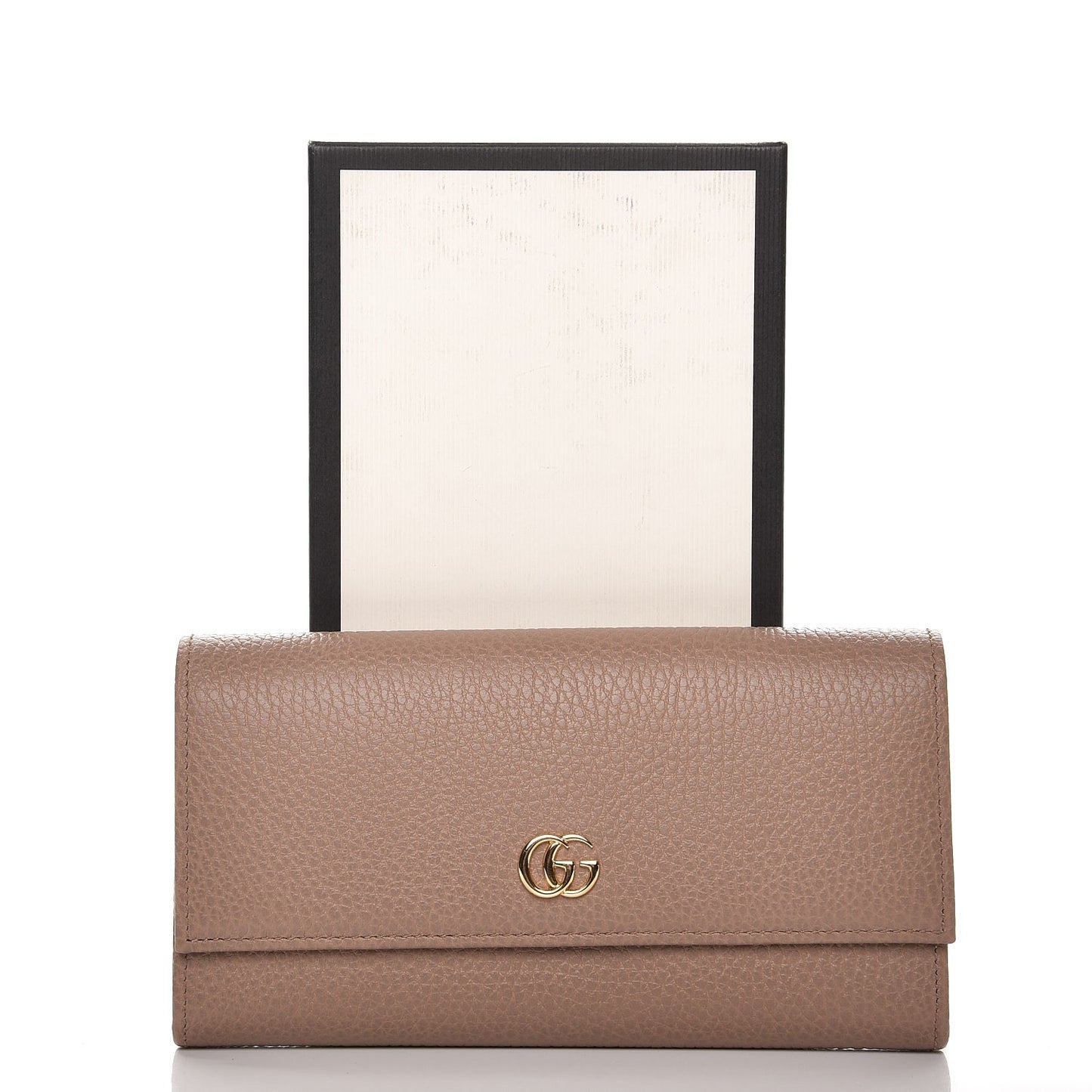 Dollar Calfskin GG Marmont Continental Wallet Porcelain Rose