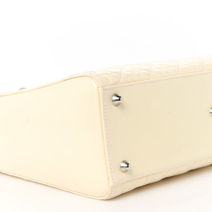 Christian Dior Patent Cannage Large Lady Dior White 9 of 18
