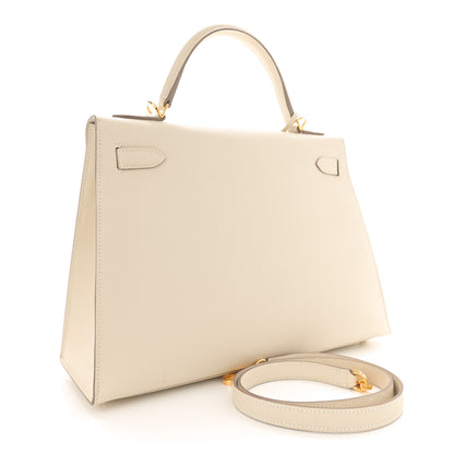 Hermes Epsom Kelly Sellier 32 Craie 3 of 14