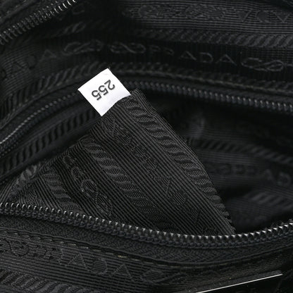 Prada Re-Nylon Vela Saffiano Pocket Double Zip Shoulder Bag Black 7 of 10