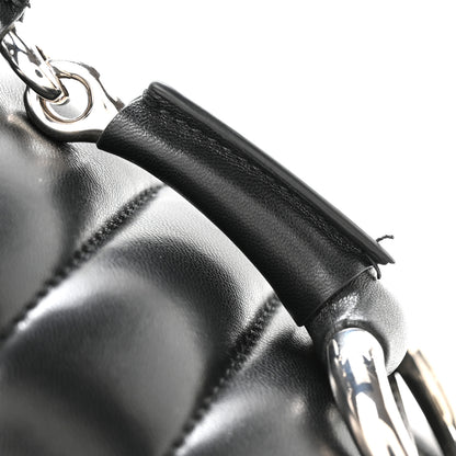 Gucci Nappa Vertical Matelasse Small Maxi Horsebit Chain Shoulder Bag Black 12 of 12