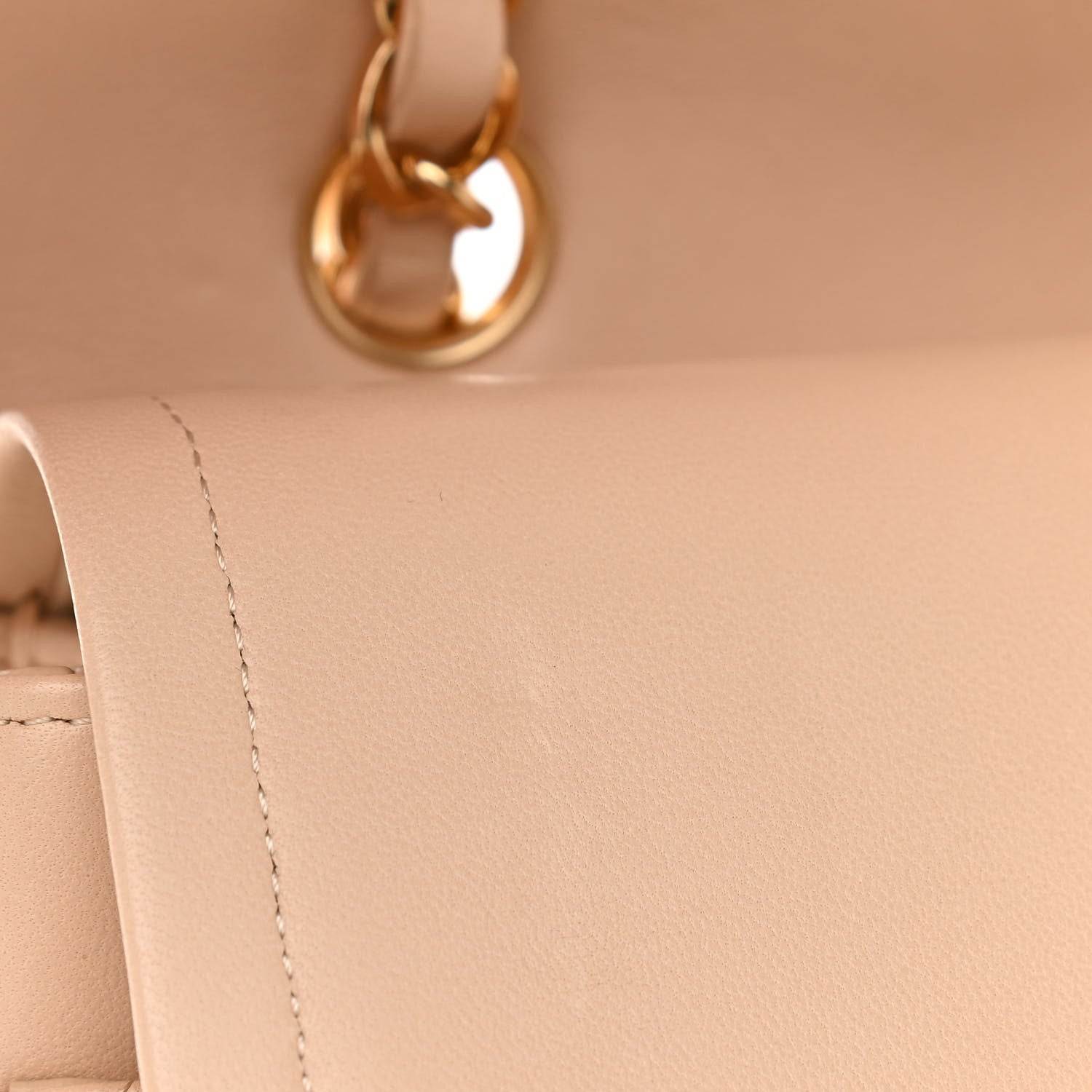 Chanel Lambskin Quilted Medium Double Flap Beige 10 of 11